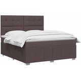  LED okvir za krevet s madracem Tamno smeđa 160 x 200 cm Tkanina | shoptok.hr