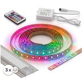  SET 1x DIGITAL RGBW LED traka 9,6W/230V 3 m + 3x ugradni profil 1 m + daljinski upravljač Cene