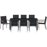  Vrtni set za objed 9 pcs Crna Čelik s prahom | Eponuda.ba
