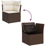  6-dijelni set vrtnih sofa od poliratana s jastucima smeđi | shoptok.hr