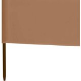  Vjetrobran s 3 panela od tkanine 400 x 80 cm smeđe-sivi | shoptok.hr