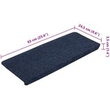  Samoljepljivi otirači za stepenice 15 kom 65x24,5x3,5 cm plavi | shoptok.hr