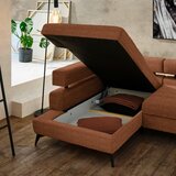 Hom`in KOTNA SEDEŽNA GARNITURA, šenilja barve konjaka | Shoptok.si