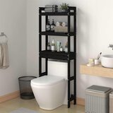  Stalak za kupaonicu crni 63 x 26 x 171 cm od masivne borovine Cijene