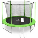 Trampolin Fun sa zaštitnom mrežom, zeleni, 244 cm