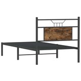 vidaXL Okvir kreveta bez madraca dimljena boja hrasta 80x200 cm drveni | shoptok.hr