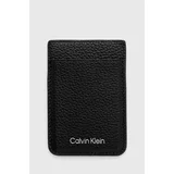 Calvin Klein Kožni etui za kartice + privjesak boja: crna