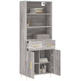  Visoka komoda siva sonome 69,5x34x180 cm od konstruiranog drva | shoptok.hr