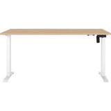 Germania Električna dvižna pisalna miza z nastavljivo višino z mizno ploščo v hrastovem dekorju 80x160 cm Boras – | Shoptok.si