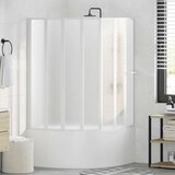 Zaslon za tuš-kadu 140x168 cm 7 panela sklopivi sa stalkom za ručnike | shoptok.hr