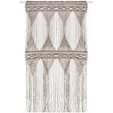 Zavjesa s makrameom smeđe-siva 140 x 240 cm pamučna | shoptok.hr