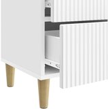 Noćni ormar s ladicama Bijela visokog sjaja 43 x 34,5 x 48 cm | Eponuda.com