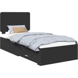  Krevetna konstrukcija Crna 100 x 200 cm Konstruirano drvo | shoptok.hr