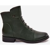 Boto Insulated women's boots with flat heel green Labise | Shoptok.si