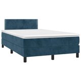 Box spring krevet s madracem tamnoplavi 120 x 200 cm baršunasti | shoptok.hr