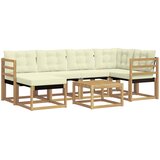  Set vanjskih sofa 7 kom. Bijela i krem | shoptok.hr