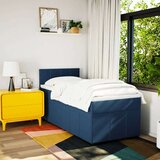 vidaXL Krevet s oprugama i madracem plavi 100 x 200 cm od tkanine | shoptok.hr