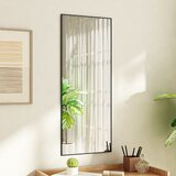 vidaXL Ogledalo za vrata crno 40 x 100 cm od stakla i aluminija Cijene