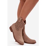 S. BARSKI Women's Flat Heeled Ankle Boots with Openwork Pattern S.Барски | Eponuda.ba