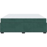  Okvir kreveta s madracem Tamnozelena 200 x 200 cm Baršun | shoptok.hr