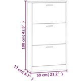  za cipele hrast smeđi 59x17x108 cm konstruirano drvo | shoptok.hr