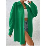 K&H TWENTY-ONE Women's Green Oversized Long Shirt