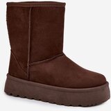 Boto Ladies Insulated Snow Boots With Fur Chocolate Abrams | Shoptok.si