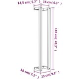  Stalak za ručnike 23x18x110 cm od masivne borovine | shoptok.hr