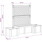  Vrtna klupa Kopenhagen Bijela 173 x 49 x 135,5 cm PP | shoptok.hr