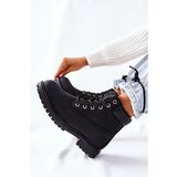 Kesi Women's Leather Hiking Boots Big Star II274446 Black Cene