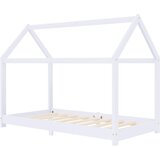Maison Chic Otroška postelja - Otroški ležaj - Otroški posteljni okvir bel iz trdne borovine 70x140 cm, (21698384) Cene