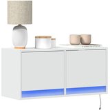  Zidni TV ormarić s LED svjetlima bijeli 80 x 31 x 38 cm | shoptok.hr
