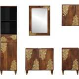 vidaXL 5-delni kopalniški set iz trdnega mangovega lesa | Shoptok.si