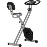 HOMCOM zložljivo sobno kolo s 5 nastavljivimi položaji in 8 stopnjami magnetne upornosti, X-okvir, 43x97x109 cm, sivo-črno, (20752867) | Shoptok.si