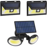 Phenom Solarni LED komplet - 2x stenska solarna LED svetilka 5W 300lm + solarni reflektor 8W 500lm s senzorjem gibanja in mraka ter 3 n Cene