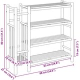  Polica za cipele s policom Prirodna 88 x 27 x 80 cm Bambus | shoptok.hr