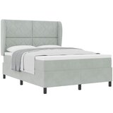  s opruga kutije Svijetlo siva 190 x 140 cm Baršun | shoptok.hr