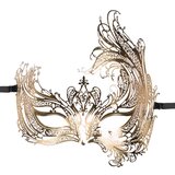 EasyToys - Fetish Collection metalna maska Asymmetrical, zlatna u