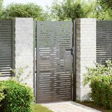  Vrtna vrata Crna 110 x 205 cm Čelik s prahom premazan | Eponuda.com