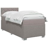  Boxspring krevet s madracem Sivosmeđa 80 x 200 cm Tkanina - Sivosmeđa 80 x 200 cm Dizajn s rombovima | shoptok.hr