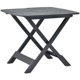 vidaXL Zložljiva vrtna miza antracitna 79x72x70 cm plastika, (20580752) | Shoptok.si