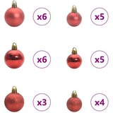 vidaXL Umjetna preddekorirana božićna jelka Črna 210 cm PVC | Shoptok.si