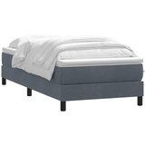 Box Spring krevet s madracem tamno sivi 80x210 cm baršun | shoptok.hr
