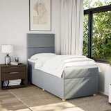  Box spring krevet s madracem svjetlosivi 90x190 cm od tkanine | shoptok.hr