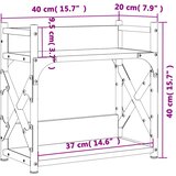  Stalak za pisač s 2 razine boja hrasta 40 x 20 x 40 cm drveni | shoptok.hr