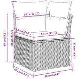  Sjedeća garnitura za vrt 12 pcs Siva poliratan | shoptok.hr