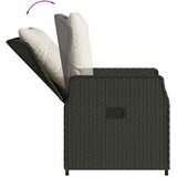  5-dijelni vrtni blagovaonski set s jastucima od poliratana crni Crna 80 x 80 x 74 cm | shoptok.hr