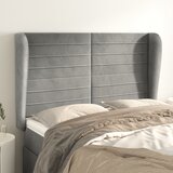 vidaXL Uzglavlje s ušima svjetlosivi 147x23x118/128 cm baršunasti Cijene