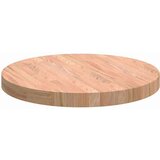 vidaXL Gornji dio stola Svjetlosmeđa Ø 50 x 4 cm Čvrsto drvo hrasta | shoptok.hr