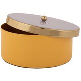 PT LIVING Rumena dekorativna kovinska škatla za shranjevanje ø 16x6 cm Double Funky – | Shoptok.si